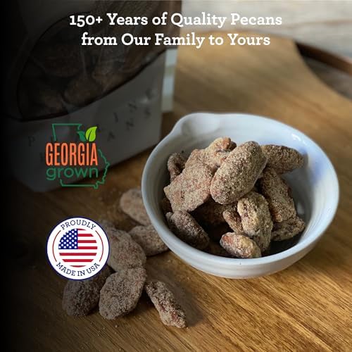 HUDSON PECAN COMPANY: Praline Roasted Georgia Pecans | Candied Gourmet Delight, Irresistible Southern Sweetness (Perfect for Snacking, Baking, Salads, Desserts, Gifting & More), 8 oz Resealable Pouch