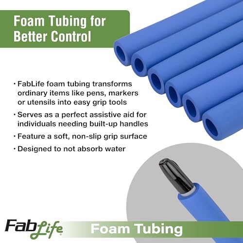 FabLife Foam Tubing, Red, 3/8", Pack of 6