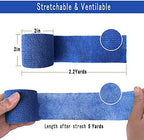 [6 Pack-2" x5Yards] MINGYUE Self Adhesive Bandage Wrap,Athletic Tape,Sports Tape,Wrist and Ankle Wrap Tape,Cohesive Bandage for Vet Wrap(Blue)