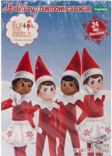 Elf of the Shelf 2022 Milk Chocolate Christmas Advent Countdown Calendar, 1.76 oz