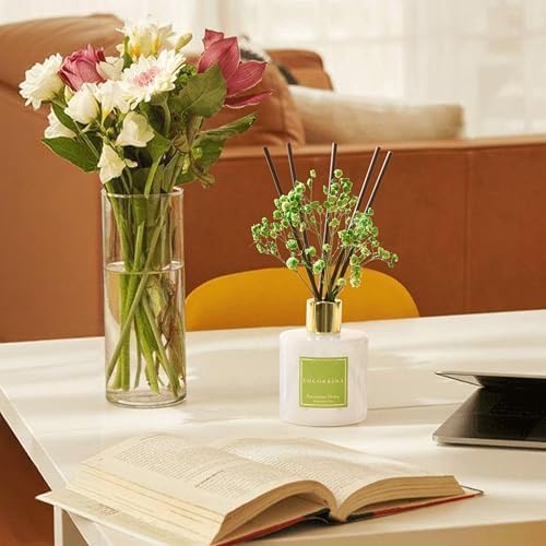 COCORRÍNA Reed Diffuser - Cucumber Melon 6.7 fl oz Reed Diffuser with Sticks, Bedroom Bathroom Shelf Decor
