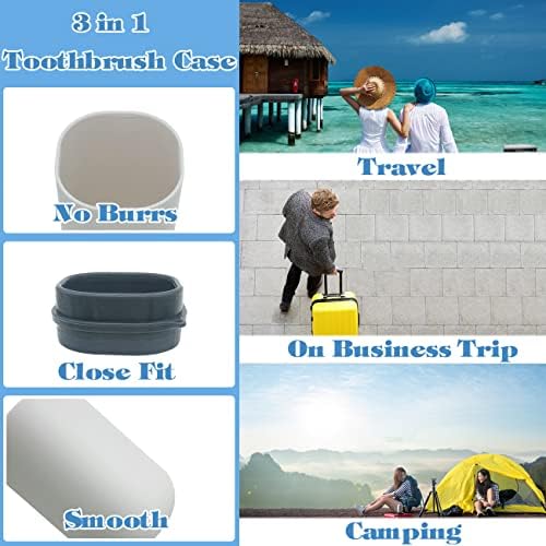 Toothbrush Travel Case, Travel Toothbrush Holder Portable Toothbrush Toothpaste Storage Container for Traveling Business Camping School Bathroom