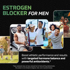 DIM Supplement for Men 300mg | Estrogen Blocker & Aromatase Inhibitor | Extra Strength Men’s Hormone Balance & Fitness Booster with Diindolylmethane Plus CDG & Broccoli Floret | Gluten-Free | 120 Ct