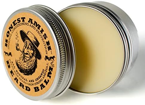 Honest Amish Beard Balm Leave-in Conditioner - Made with only Natural and Organic Ingredients - 2 Ounce Tin