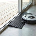 Threshold Ramp 0.6" Rise, 35.4" Wide Non-Slip Rubber Door Entry Ramp Doorways Driveways Bathroom Raised Landings for Wheelchairs, Scooters, Walkers and Power Chairs