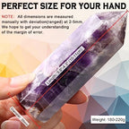CASMON Large Healing Crystal Wands 3.9"-4.3"(10-11cm), Natural Dream Amethyst Obelisk Crystal Tower Stone, 6 Faceted Single Healing Crystal Point for Reiki Chakra Meditation Therapy (1PC)