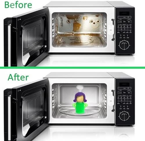 Microwave Cleaner Microwave Angry Mama Oven Cleaner High Temperature Steam Cleaning Equipment Tool Steam Cleans Add Vinegar and Water (Green)