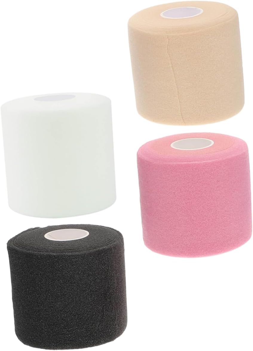 FRCOLOR 4Rolls Skin Friendly Sports Wrist Protective Tapes Shockproof Elastic Bandages for Muscle Support During Running Swimming and Weightlifting Durable Wraps