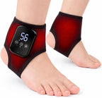 2 PCS Cordless Ankle Massager for Pain Relief, Foot Massager for Neuropathy, Ankle Heating Pad with Massage, Foot Ankle Massager, Heated Foot Massager, 3 Heat Levels, 3 Massage Modes, Black