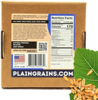 PlainGrains. The Natural Way | 2.5 LB Dry Spelt Wheat Berries | 14.5% Protein by Volume | Uncooked, Unground, Whole Grain | Single Box