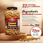 Stonehedge Farms Caramel & Butter Toffee Flavored Popcorn Variety Pack | 32 oz Tubs (Pack of 2) | Perfect for Holidays and Christmas | Reclosable Barrels | Bulk Popped Carmel Pop Corn