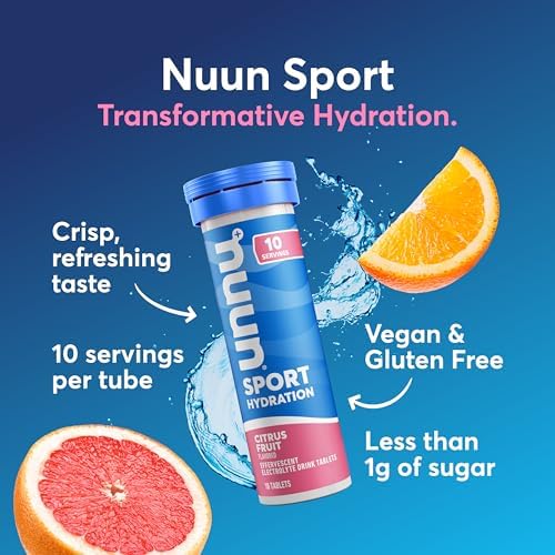 Nuun Sport Electrolyte Tablets with Magnesium, Calcium, Potassium, Chloride & Sodium, Gluten Free & Vegan, Mixed Flavor, 4 Pack (40 Servings Total)