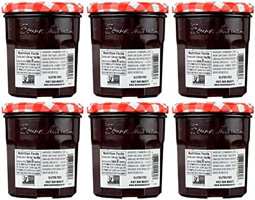 Bonne Maman Strawberry Preserves, 13 oz Glass Jars (Pack of 6) – Non-GMO, Made with Simple Ingredients