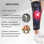 3-Panel Knee Immobilizer Full Leg Support Brace 21" Length Aluminum alloy Straight Knee Splint - for Knee Pre-and Postoperative & Injury or Surgery Recovery (Update Size M)