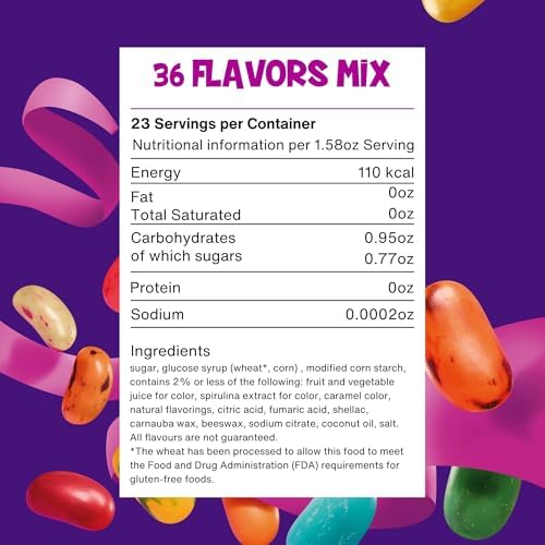 The Jelly Bean Planet, Gourmet Jelly Beans Bulk 25 Oz Jar - 36 Natural Fruit Flavors, Kosher Candy, Plant Based Colors - Gluten Free Jellybeans Easter Candy Gift, Allergen Friendly Basket Stuffers