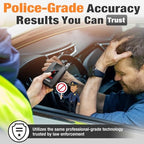 Breathalyzer for Alcohol, Portable BAC Tester, High Accuracy Alcohol Tester with Voice Alert, USB-C Rechargeable, 10 Mouthpieces, Pocket Size for Safe Driving