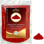 Yogic Mantra Suhag Roli Kumkum Powder (100g Resealable Pouch) Premium Bright Red Color Sindoor Ceremonial Mark - Hindu Pooja, Bridal Sindur Tilak, Suhag Tikka, Indian Rakhi & Puja Religious Ceremony