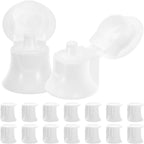 Toothpaste Flip Cap 50Pcs Plastic Squeeze Tube Dispenser Lids with Self-Closing Flip-Top for Bathroom Organization and Travel Use
