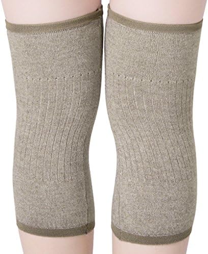 FakeFace Womens Mens Winter Knee Brace Leg Knee Warmers Sleeve Wrap Stretchy Thermal Thick Cashmere Wool Knee Pad Support
