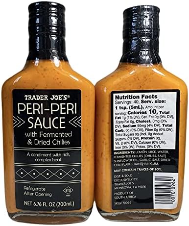 Trader Joe's Peri-Peri Sauce with Fermented Dried Chilies (Pack of 2)