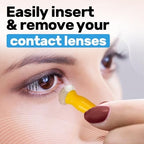 [6 Pack] Scleral Lens Inserter + Remover - Ventless Contact Lens Applicator for Hard/RGP Lenses, Scleral Lenses & Prosthetic Eyes – Easy-Squeeze Suction Tool, Upgraded with Plastic Travel Case