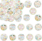 Gyufise 54Pcs Edible Wildflower Cupcake Toppers Wafer Paper Baby in Bloom Baby Shower Decorations Flower Birthday Party Decorations Wildflower Cake Toppers for Birthday Party Supplies