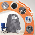 Portable Sauna for Home Full Body Personal Sauna Steam Sauna at Home Spa with 2.6L 1000W Steam Generator, 90 Minute Timer, Foldable Chair, Remote Control Included(Dark Grey)