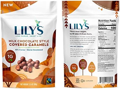 Low Carb Box featuring Lily's Sweets Chocolate Peanut Butter Cups, Almonds, Caramels and Bars - Stevia Sweetened, Low-Carb, Keto-Friendly, Gluten-Free (5 Count) (Milk Chocolate)