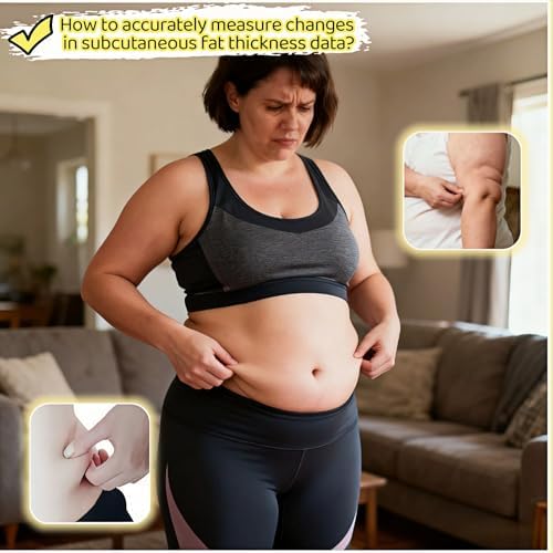 Professional High-Accuracy Body Fat Caliper with Dual Metric/Imperial Scale, Dual Scale Skinfold Measure for Men & Women - Easy, Portable Fat Percentage Tester, Home/Gym Use (Black)