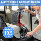 3 Wheel Walkers for Seniors with Bag and Hand Brakes, Lightweight Foldable Rollator with Swivel Front Wheel, Adjustable Height, Compact Mobility Aid for Elderly, Indoor Outdoor Use (Red)