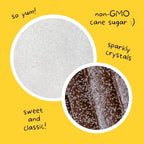 Supernatural Twinkles White Sanding Sugar Sprinkles, Crystal Clear, Non-GMO, Vegan, 3oz, Made in USA