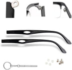 Glasses Frame Replacement Temple Arm Eyeglasses Repair Replacement Temple Eyewear TR 90 Frame Arms and Screwdriver