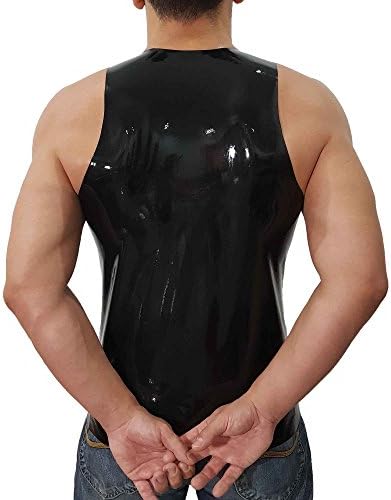 Latex Rubber Gummi Black Undershirt Muscle Shirt (one Size)