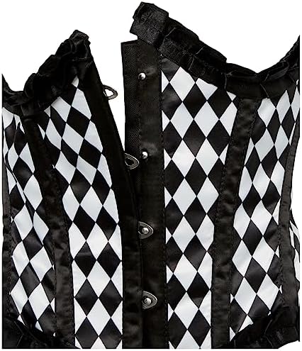 Daisy corsets Women's Daisy Corsets Top Drawer Steel Boned Diamond Print Underwire Curvy Cut Waist Cincher Corset