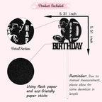 Football Birthday Cake Topper - Rugby Ball Cake Decorations - Football Party Decorations Black