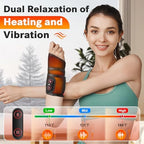 Cordless Wrist Heating Pad Wrap with Vibration, Rechargeable Heated Wrist Brace for Hand Pain Relief Red Light Heating Pad for Women and Men Wrist, Hand, Arm, Leg, Ankle