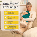 Hot Water Bottle - with Soft Premium Fleece Cover - Green Blue, 3L - Heating Pad for Menstrual Cramps & Period Comfort - Bed Foot Warmer - Hot & Cold Compress for Back, Stomach, Neck Pain Relief