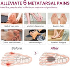 4-Pair Metatarsal Pads for Pain Relief - Bukihome Ball-of-Foot Cushions for Forefoot Support Fatigue Relief, 1/3" Thick Soft Ball-of-Foot Pads for Metatarsalgia Morton’s Neuroma, Men Women (S)