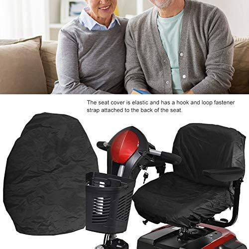 Electric Wheelchair Seat Cover,Elderly Disable Wheelchair Seat Protector Accessories,Professional Waterproof Mobility Scooter Seat Cover(Black)