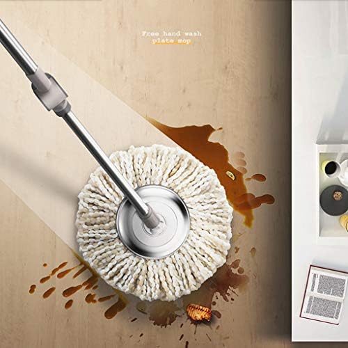 360 Rotating Head Microfiber Spinning Floor Mop Head for Housekeeper Home Floor Cleaning Mop (B) Decoration to Pursue Happiness