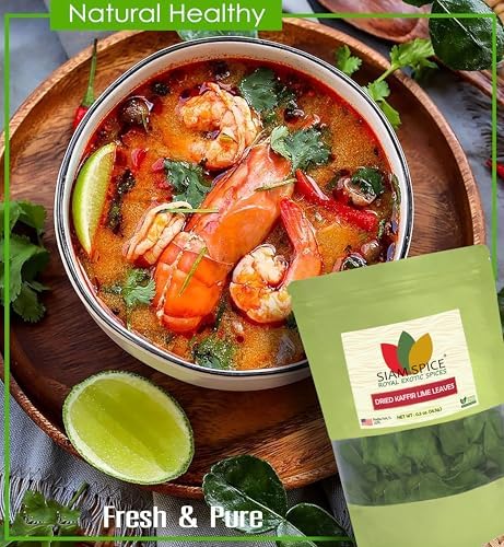 Aroma Dried Kaffir Lime Leaves - Grown in Florida, USA. (1oz. (29 g.)) Bon appétit...