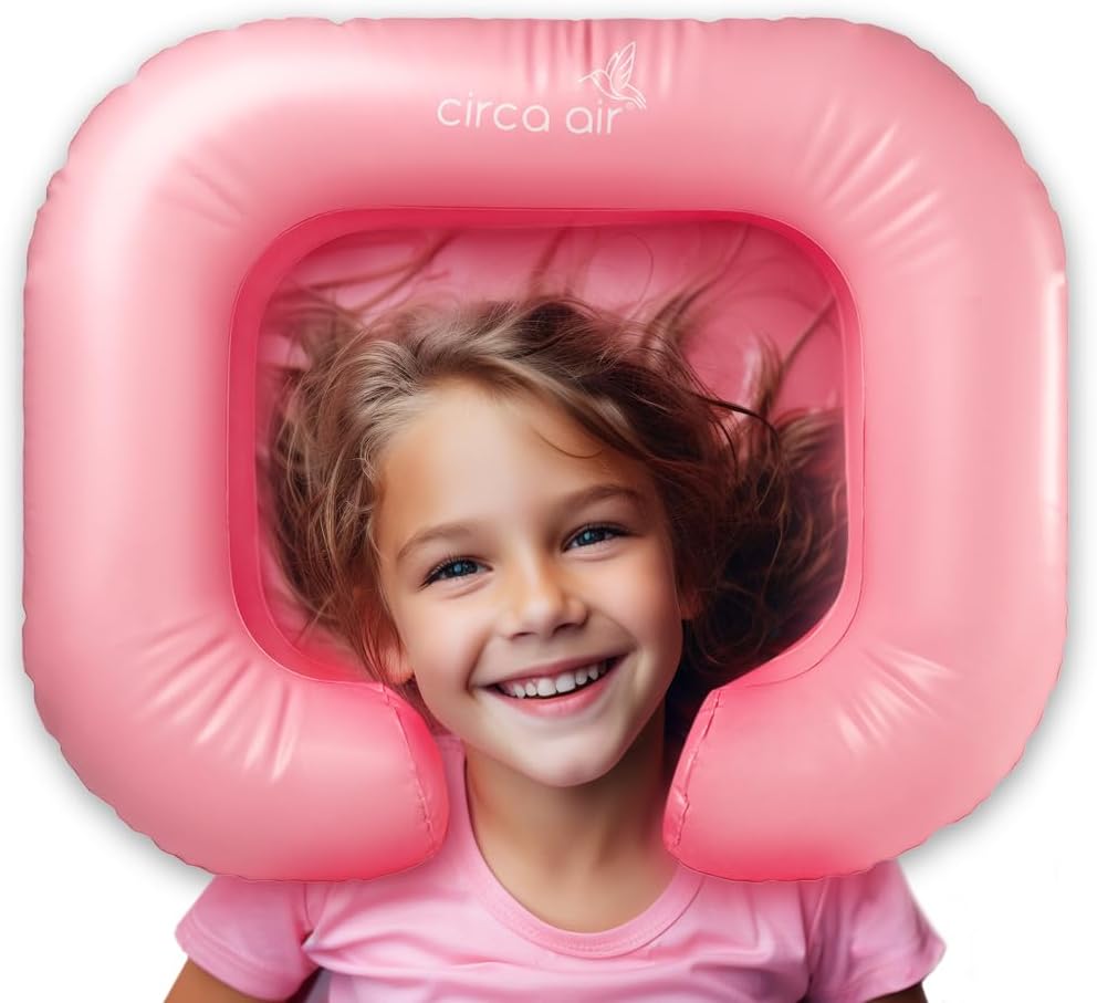 Circa Air Portable Shampoo Bowls For Home - Inflatable Hair Washing Station for Kids, Basin For Bedridden, Portable Sink for Washing Hair, Dread Locs Detox Tub, Blow Up Shampoo Basin