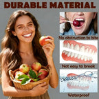1 Pair Full Set of Silicone Dentures, Moldable Denture for Women Men, Upper Lower Ajustables Custom Easy Fit Dentaduras Kit