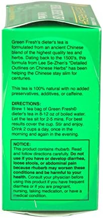 Green Fresh Extra Strength Herbal Dieters Tea (30 Count), 2.11 Ounces