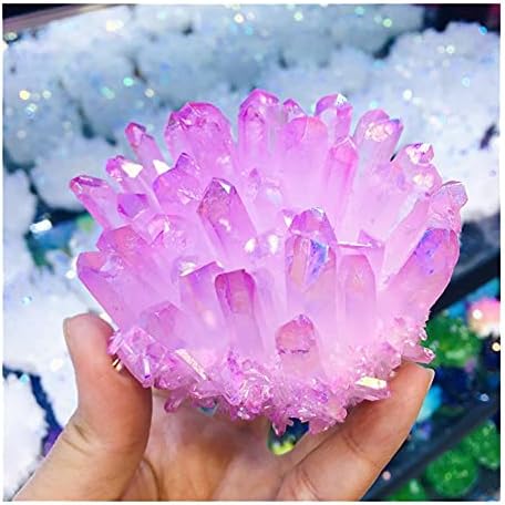Health & Household Pink Aura Crystal Cluster Angel Aura Titanium Quartz Crystal Stunning Rainbow Specimen Minerals Reiki