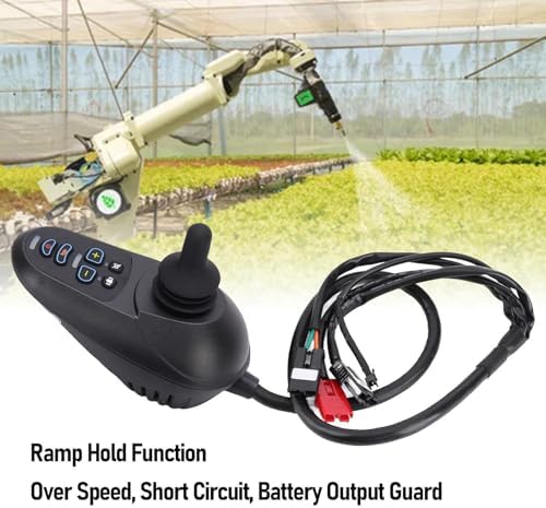 YWBL-WH Electric Wheelchair Joystick Controller, 24V DC Brushed Motor Replacement Joystick with Brake, for Electric Mobility Scooter Wheelchair and Smart Robot
