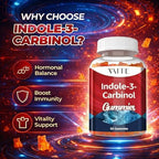 VAITE Indole 3 Carbinol 400mg Gummy Supplement – Indole-3-Carbinol for Hormonal Balance & Antioxidant Support, 60 Vegan Chewables for Men and Women, Non-GMO, Gluten-Free, Wellness Products