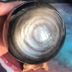 Stone 1000-1100g Silver Flaring Ball, Hand Cut Crystal