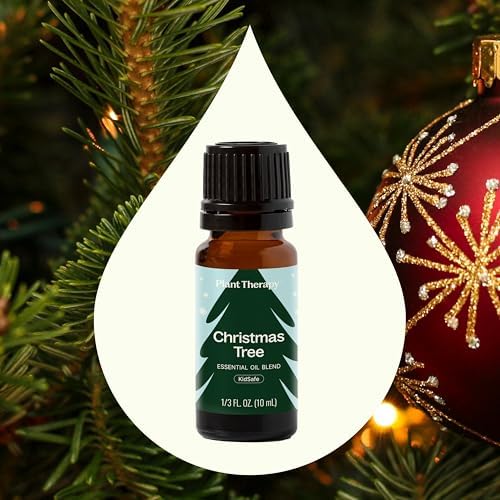 Plant Therapy Christmas Tree Holiday Essential Oil Blend, for Essential Oil Diffuser, DIY Candles, Room Spray, Bath Salts, Gifts & More, 100% Pure, Undiluted, Natural, 10 mL (1/3 oz)