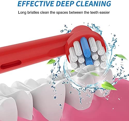 16pcs Kids Replacement Toothbrush Heads Compatible with Electric Toothbrush, Soft Bristles and Small Heads for Sensitive Teeth and Gum of the Kids